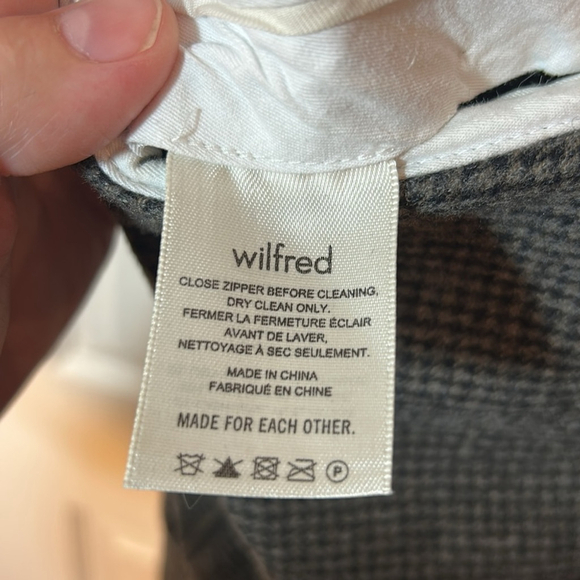Wilfred Classic Black and Grey Houndstooth Wool Pants size 8 - Picture 10 of 10